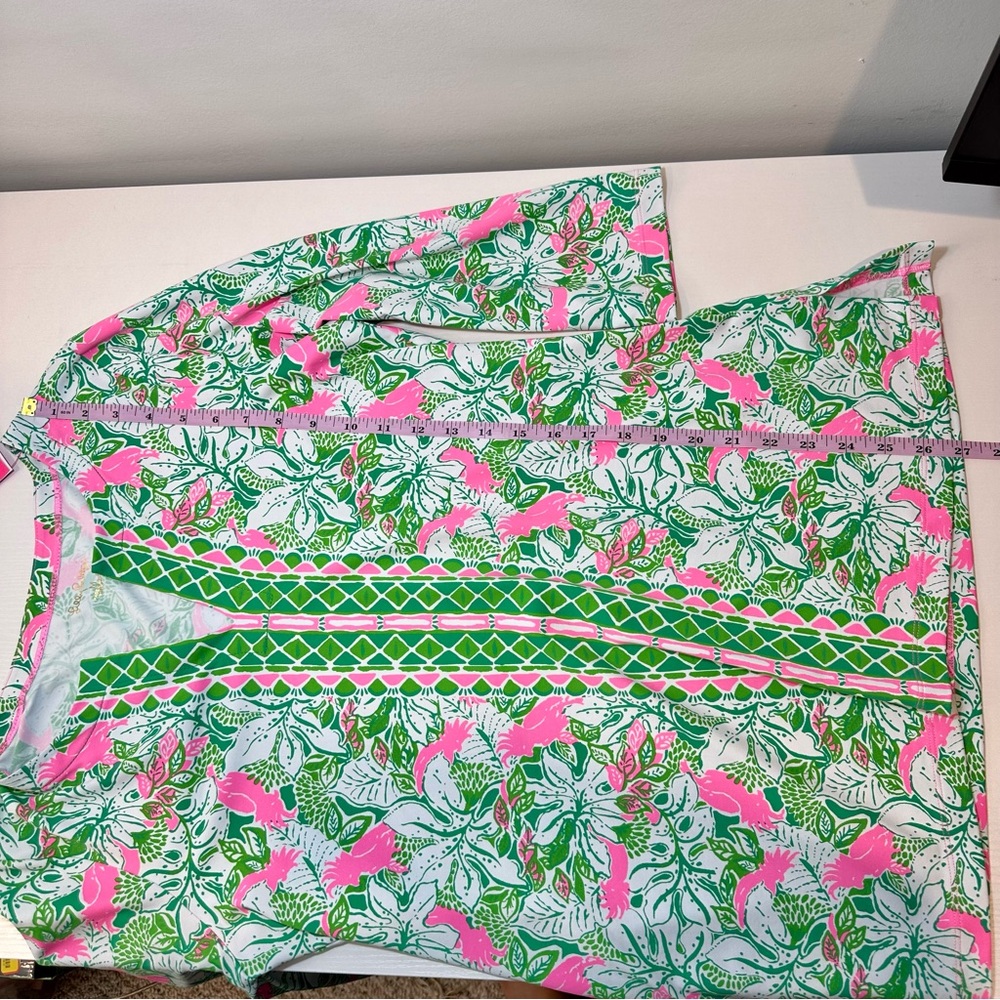 Lilly Pulitzer Karina Tunic Botanical Green Just Wing It, Medium - Picture 12 of 15